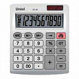 Калькулятор Uniel (UС-20II 10разр., св.-серый)