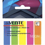 Набор самокл. этикеток-закладок de VENTE (2011307, 5цв.*25л., неон.)