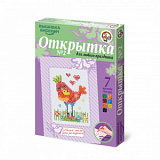 Набор для творчества. Вышивка бисером в ассорт. (Открытка, Птичка)