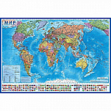 Карта учебная "Политическая карта мира" 1:32млн 101*70 лам.