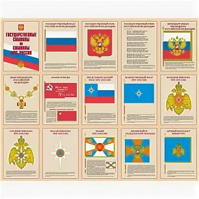 Комплект плакатов. Гос. символы и символы МЧС (14 плакат)